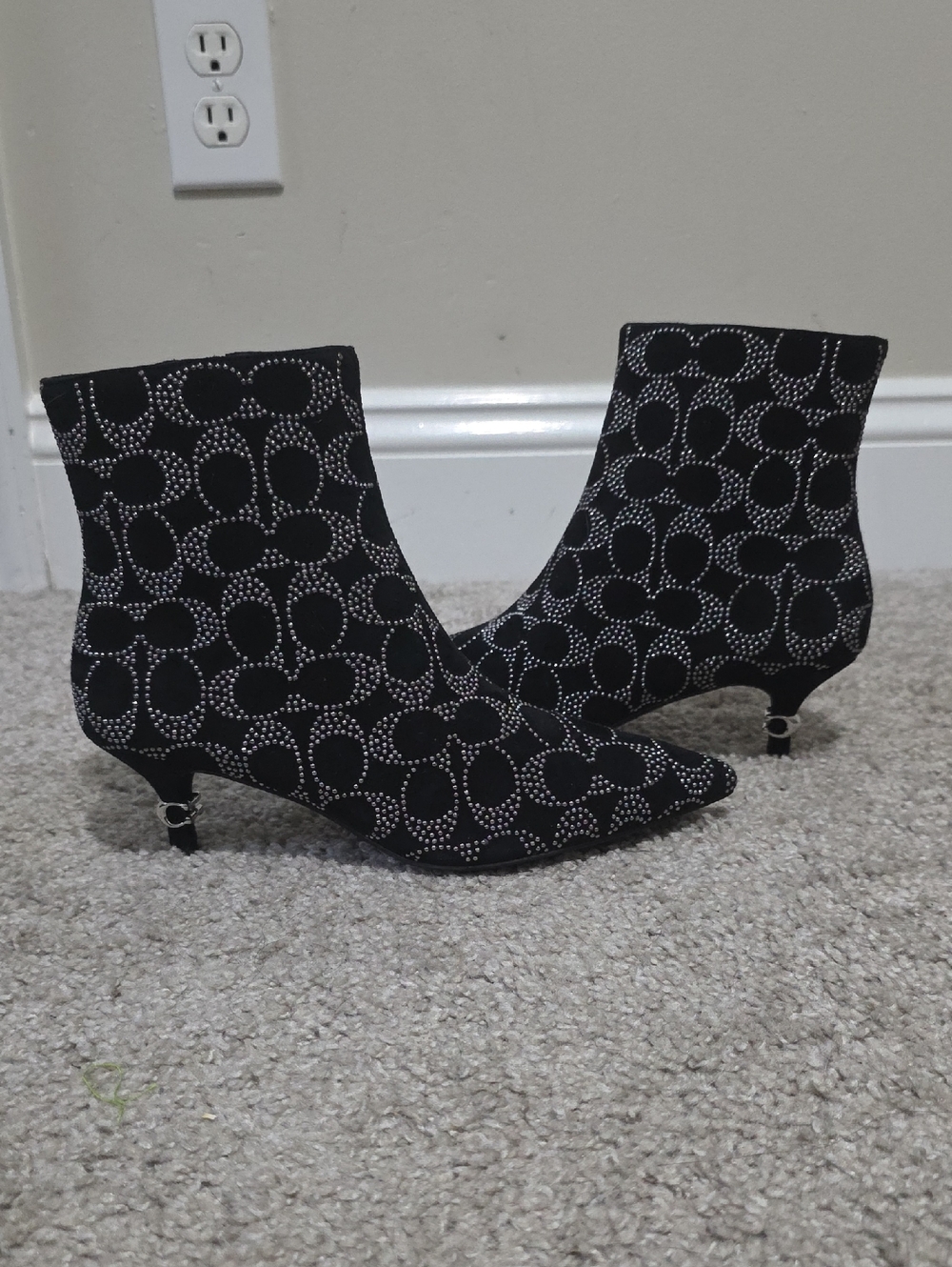 Coach Jewel Signature Suede Bootie, Boot, Shoe 6.5